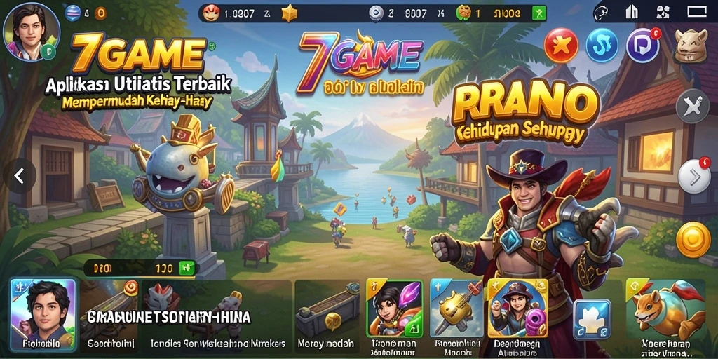 Screenshot utama 7GAME menampilkan antarmuka aplikasi yang ramah pengguna.
