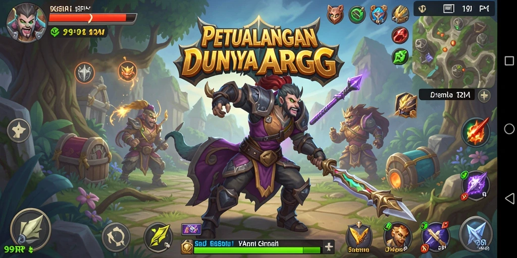 Tampilan menarik dari gameplay ARPG 99RP dengan pertarungan seru.