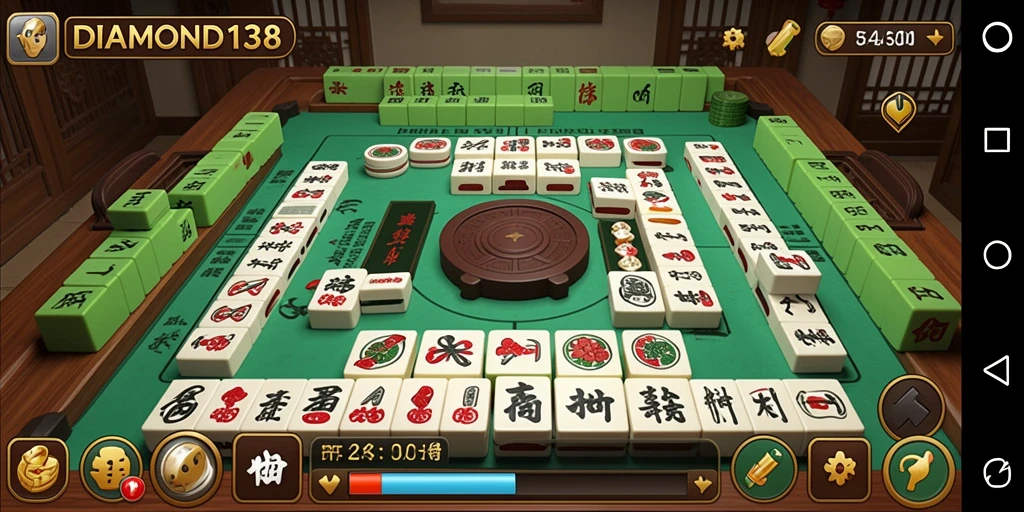Tampilan gameplay Mahjong yang menawan di DIAMOND138.