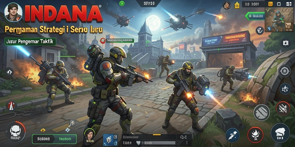Gambaran aksi seru dari gameplay strategi INDAAA.
