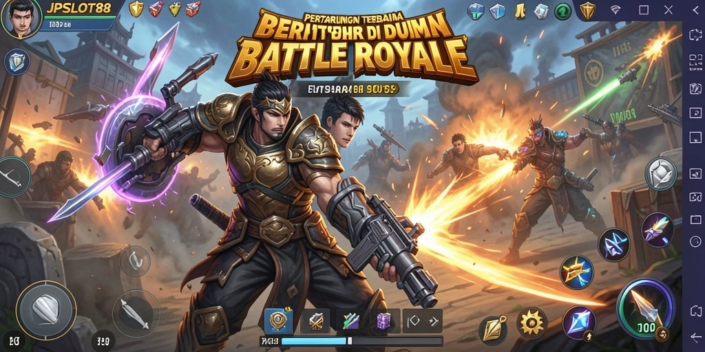 Tangkapan layar gameplay JPSLOT88 yang menegangkan di arena Battle Royale.