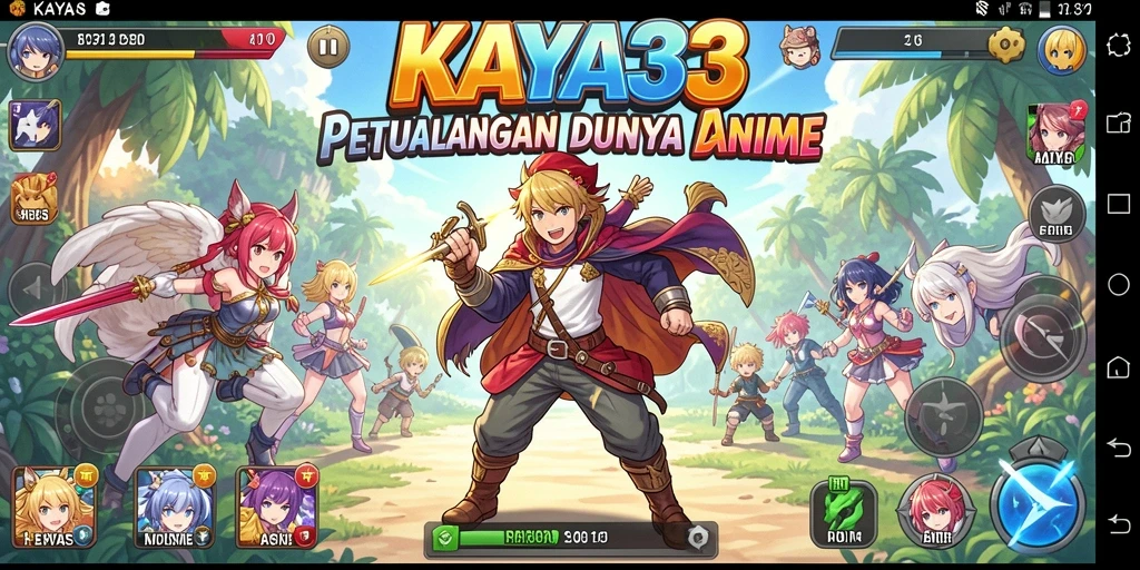 Gameplay seru KAYA33 dengan karakter-karakter anime