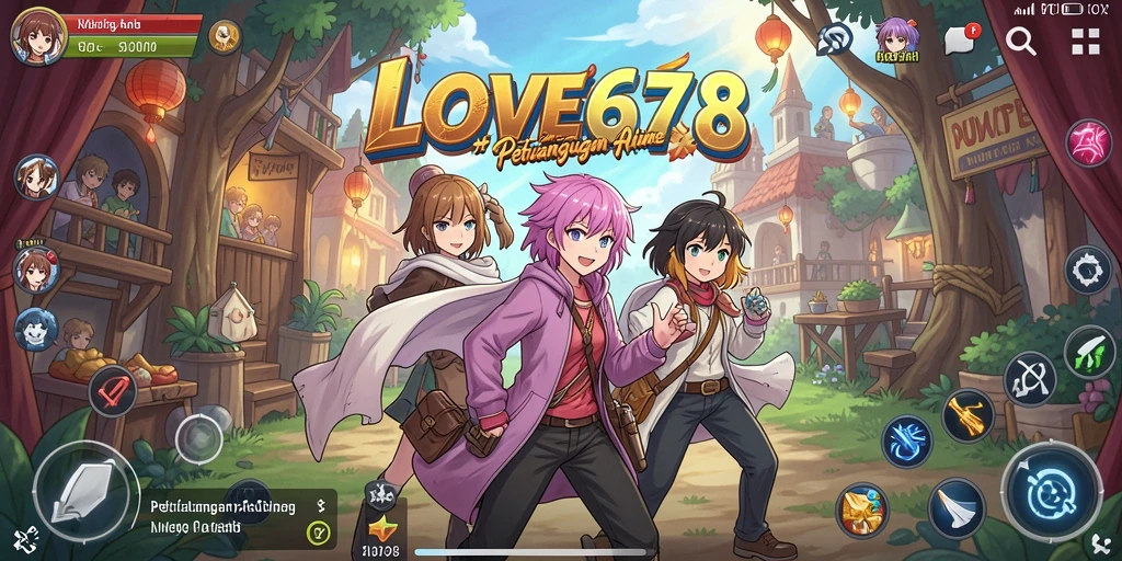 Tangkapan layar gameplay LOVE678 yang menampilkan aksi pertarungan anime.