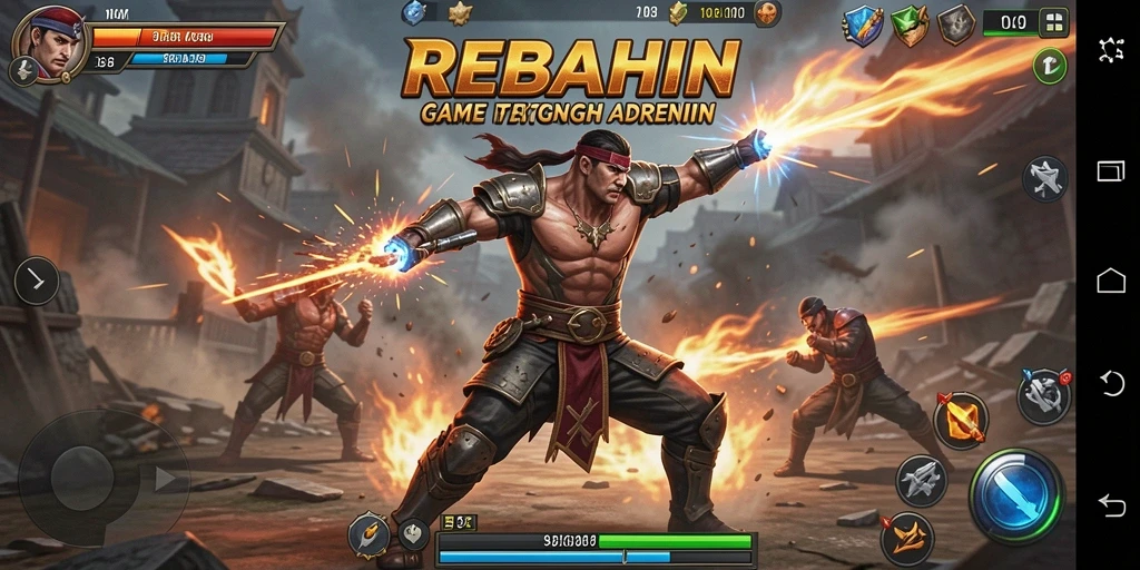 Screenshot gameplay REBAHIN yang menampilkan pertarungan seru.