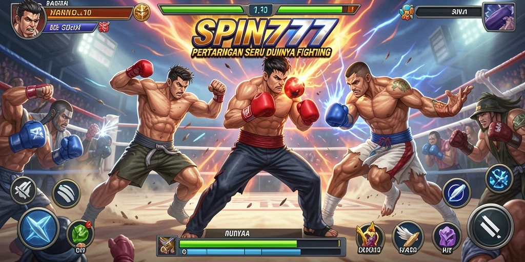 Tampilan menarik dalam gameplay Fighting SPIN777 dengan karakter unik.