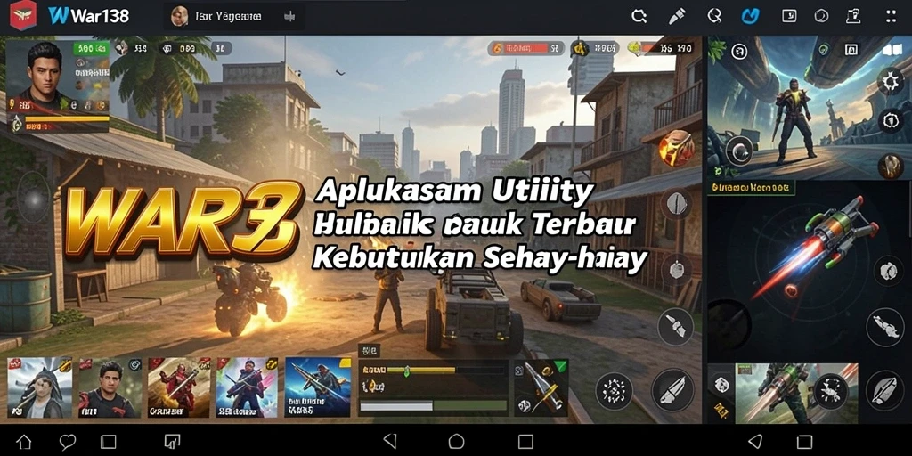 Tampilan utama WAR138 dengan fitur-fitur Utility yang menarik.