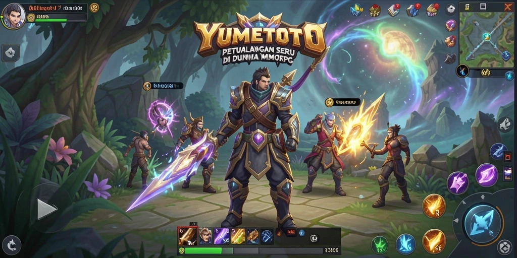 Tampilan utama gameplay YUMETOTO yang menarik dan penuh aksi.